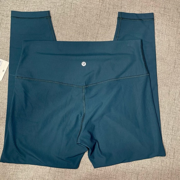 Lululemon Align High Rise Ribbed Pant Leggings Green Jasper Size 12 NWT - Picture 11 of 11